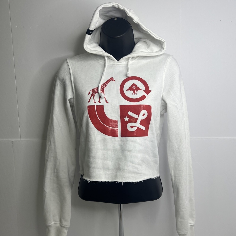 Lifted Research Group LRG Women's Small‎ Sweatshirt Hoodie White